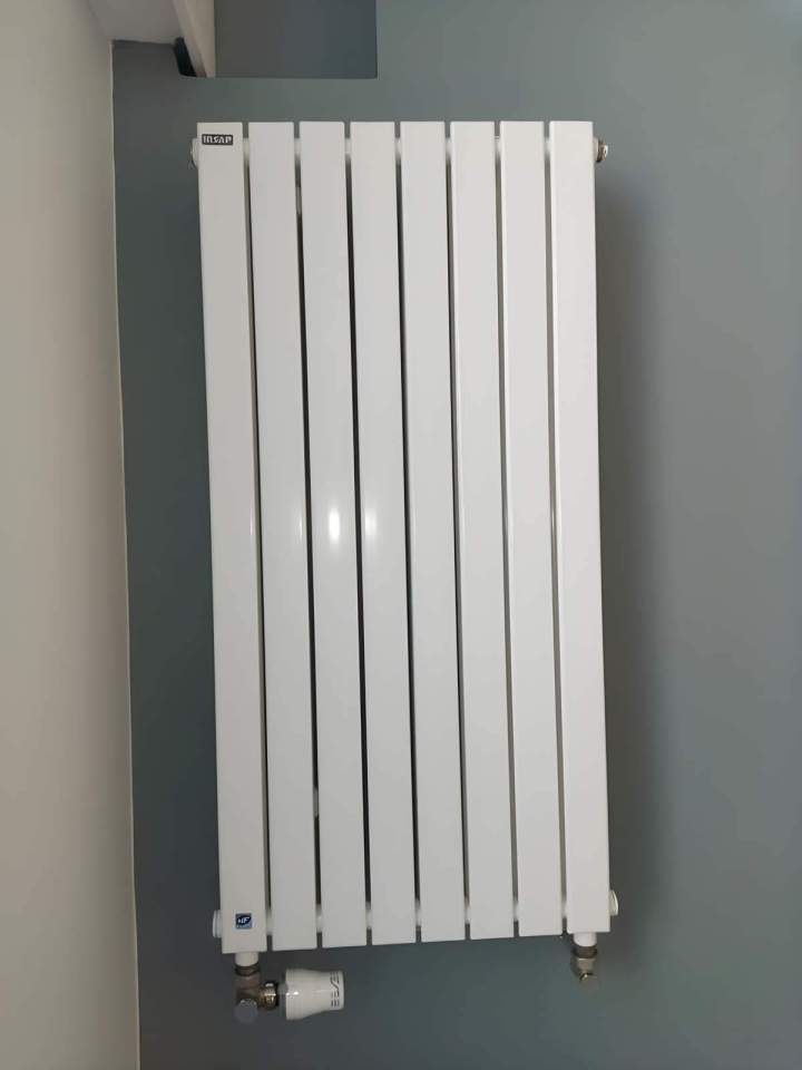 Radiateur vertical à tubes plats, Treillières